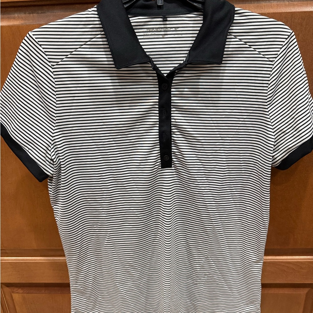 Nike Black and White Striped Women's Jersey
